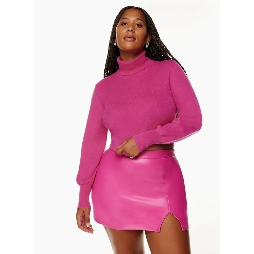 Wilfred | Rebecca Turtleneck Merino Wool Sweater Vital Pink Size 2XL XXL
